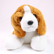 Aurora Beagle Puppy Dog Plush Stuffed Animal Dog White Brown &amp; Black Puppy Dog - $7.71