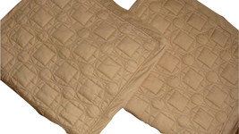 Hotel Collection Macys Deco 2 Champagne Quilted King Pillow Shams EUC - $19.97