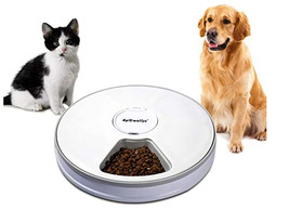 6 Meal Automatic Pet Feeder Food Dispenser Digital Timer Music (Original $50) - £31.44 GBP