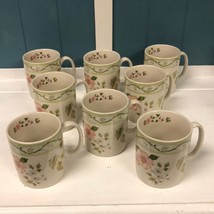 Lot of 8 mugs The Cottage Trellis Collection by Tracy Porter made in Eng... - £85.45 GBP