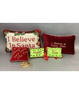 Lot Of 5 Christmas Santa Claus Decorative Pillows - €12,89 EUR