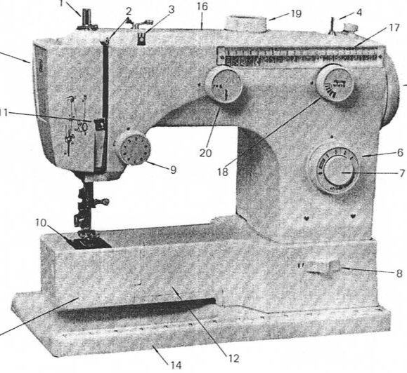 Necchi Alco 2300F Manual sewing machine Instruction parts Enlarged Hard