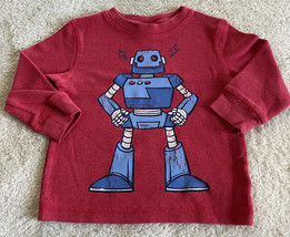 Circo Boys Red Blue Gray Robot Thermal Long Sleeve Shirt 18 Months - $5.39