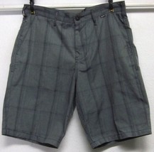 Hurley Men&#39;s Nike DRI-FIT (32) Gray Plaids &amp; Checks Polyester Golf Shorts Euc - £18.15 GBP