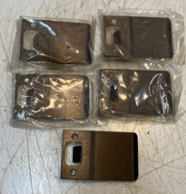 5 Quantity of Bronze Metal Extended Lip Strike Plates 3-1/2" x 2-1/4" (5... - $29.99