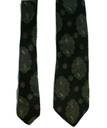 HUGO BOSS Necktie 100% Silk Black &amp; Paisley  60&quot; L Made in Italy - £11.88 GBP