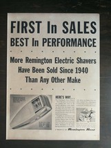 Vintage 1950 Remington Electric Shaver Full Page Original Ad 1221 - $6.64