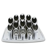 Chrome Organ Pipe Speaker Cover Grill Vintage Hot Street Rat Rod Lowride... - $39.95