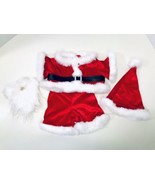Build A Bear Workshop Santa Claus Suit 4 Piece Costume Coat Pants Hat &amp; ... - £23.55 GBP