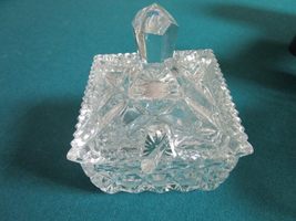 Crystal Trinket Covered Compatible with Box Mustard Bowl W/Compatible with Spoon - $45.07