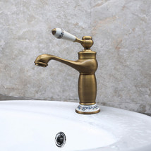 Faucet Bathroom Retro Fitting Brass Antique Look Colonial Style Noble Bathroom - $82.43+