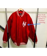 JH Design New York Mets Wool Varsity Jacket w/ Leather Lettering 5XL Rare - $2,131.45 CAD