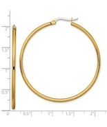 Chisel Stainless Steel Polished Yellow IP-plated 48mm Diameter 2mm Hoop ... - $49.96