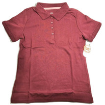Wonder Nation Girls Uniform Short Sleeve Polo-style Burgundy L Tagless C... - £7.00 GBP