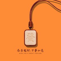 Room Decor Hanging Mahjong Wooden Bag Charm For Family Or Loved Ones Han... - $40.33 CAD