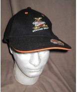 Harley Davidson Motor Cycles MILLER GENUINE DRAFT Black Baseball Cap Hat - £23.59 GBP