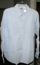LIGHT BLUE PEN-STRIPED Cotton Shirt Size XL Emma James - $9.99