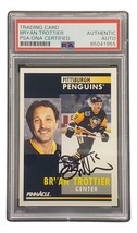 Bryan Trottier Signed 1991 Pinnacle #241 Pittsburgh Penguins Hockey Card... - $48.49