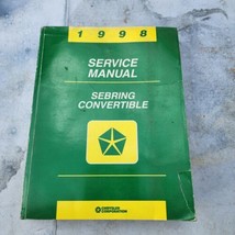 1998 Chrysler Sebring Convertible Service Shop Repair Manual Factory Dealer OEM - £13.59 GBP