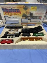 Vintage Battery Operated Western Express Train Set W/ Electronic Sounds Untested - £27.25 GBP