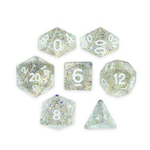 Set of 7 Polyhedral Dice, Sparkle Vomit - £17.00 GBP
