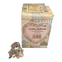 Vintage 1997 Enesco Calico Kittens Mini Figurine “Scottish Fold Kitten” - £6.29 GBP