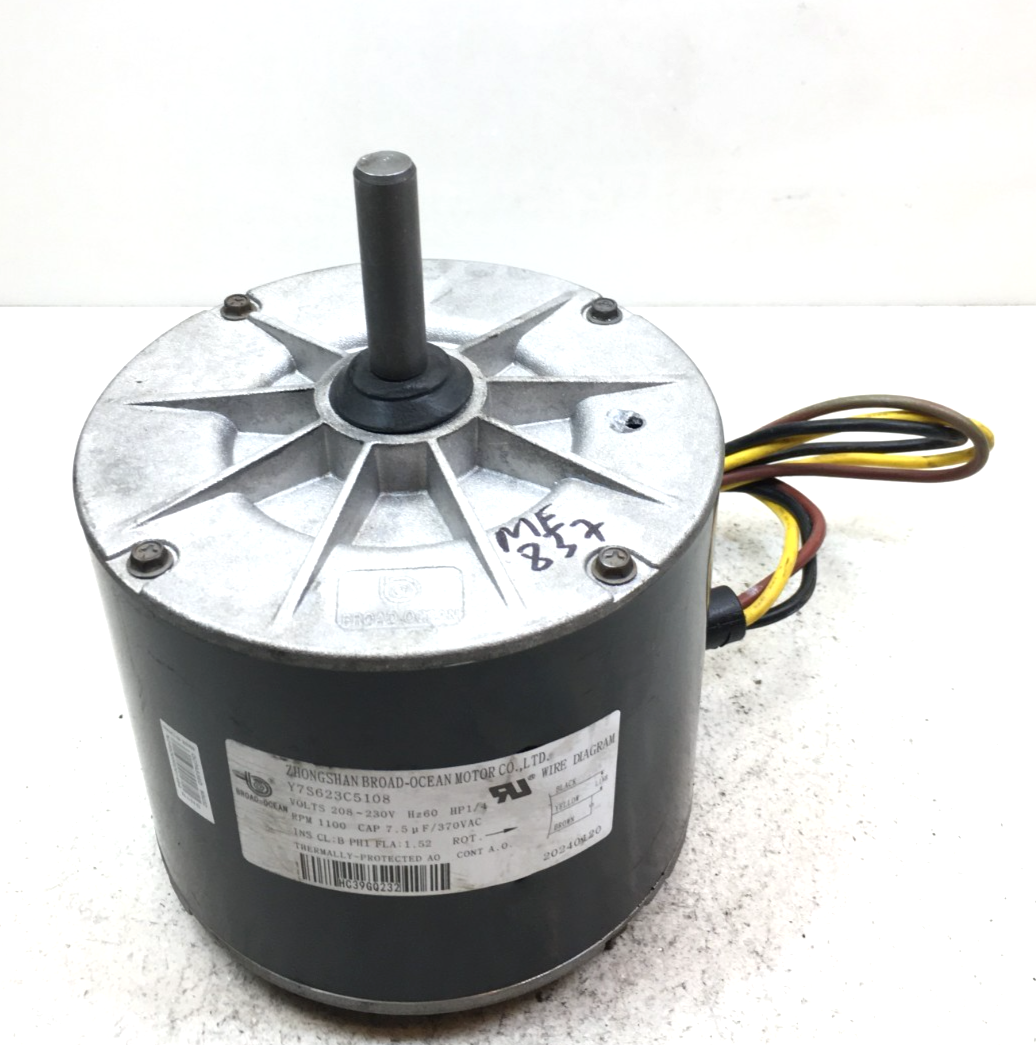 Zhongshan Broad-Ocean Y7S623C5108 Condenser Fan Motor HC39GQ232 230V use... - $125.00