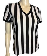 Dick&#39;s Sporting Goods V-Neck Referee Shirt Black/White Adult Small - $20.84 CAD