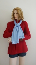 Scarves Baby Alpaca - hand crocheted flower border scarf - $79.99+