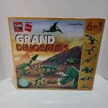 SmartEmily Cubb Toys, Grand Dinosaurs 6in1 Dinosaur Toy Set, Building Blocks - £17.90 GBP