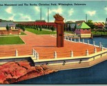 Carl Miles Monument Wilmington DE Delaware UNP Unused Linen Postcard I4 - $6.88