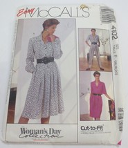 McCall&#39;s Sewing Pattern 4102 VTG 80&#39;s uncut Dress and Jumpsuit - £6.31 GBP