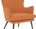 Jenson Mid-Century Accent Arm Chair, Orange Fabric, Osp Home Furnishings. - $298.98