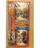 Star Wars 2 White Mugs Gift Set Box with Cocoa Mix NEW In Factory Seal - $27.09