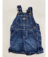 Oshkosh B&#39;gosh Denim Shortalls Size 9 Months Cotton Jeans Short Overalls - $10.86 CAD