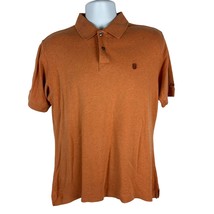 Izod Mens Orange Polo Shirt Size M 100% Cotton Short Sleeve Casual Collared - $19.20 CAD