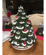 Blue Spruce Cardinal Ceramic Christmas Tree, Medium, Green - $199.00