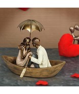 Resin Romantic Boat Couple Showpiece Statue For Home Decor Living Room Bedroom D - £29.45 GBP