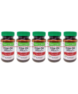 5 Bottles/18-ct People&#39;s Choice Fish Oil Omega 3 Softgels 1000 MG=90 Sof... - $473.39 MXN