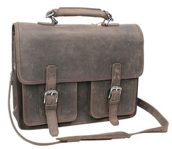 Vagarant Traveler 40 in. Super Large Full Grain Leather Briefcase Heavy 8LB LB08 - £263.86 GBP