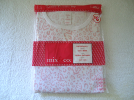 " NIP " Mix &amp; Co. Ladies Pink &amp; White L Thermal Top " Great Gift " - $14.99