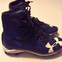 Football Highlight Under Armour cleats Size 5Y shoes sports athletic blue boys - $38.99
