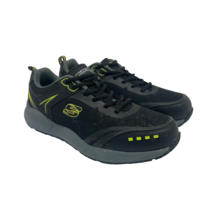 Skechers Men&#39;s Steel Toe Steel Plate Work Shoes 99993001 Black/Green Size 10.5M - £53.14 GBP