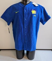 NWT Nike x Olivia Kim Corduroy Baseball Jersey Shirt size M Betty Boop Blue - £50.35 GBP