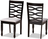 Dining Chairs, Grey/Dark Brown, Set Of 2 By Baxton Studio, 169-10530-Amz. - $130.98