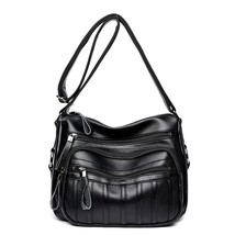 Korean Simple Soft Pu Leather Women Bag 2022 New Large Capacity Solid Color Leis - £58.02 GBP