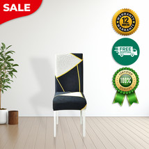 Anyhouz Chair Cover Black White Geometric Design Elastic Slipcover Dinin... - $445.49 MXN