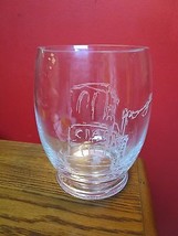 Tiffany Glass Vase Etch Decor On Front Signed 8 X 6&quot; - £114.74 GBP