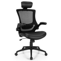High-Back Executive Chair with Adjustable Lumbar Support and Headrest-Black - $3,549.00 MXN