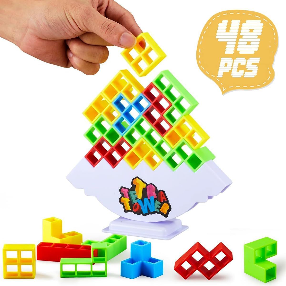 Primary image for 48 PCS Tetra Tower Game Stacking Game for Kids Adults Family Board Games for Gam
